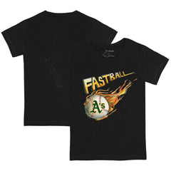 Athletics Tiny Turnip Youth Fastball T-Shirt - Black - MLB Discount