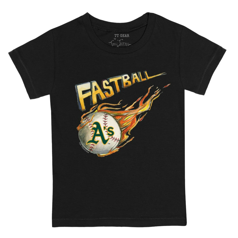 Athletics Tiny Turnip Youth Fastball T-Shirt - Black - MLB Discount