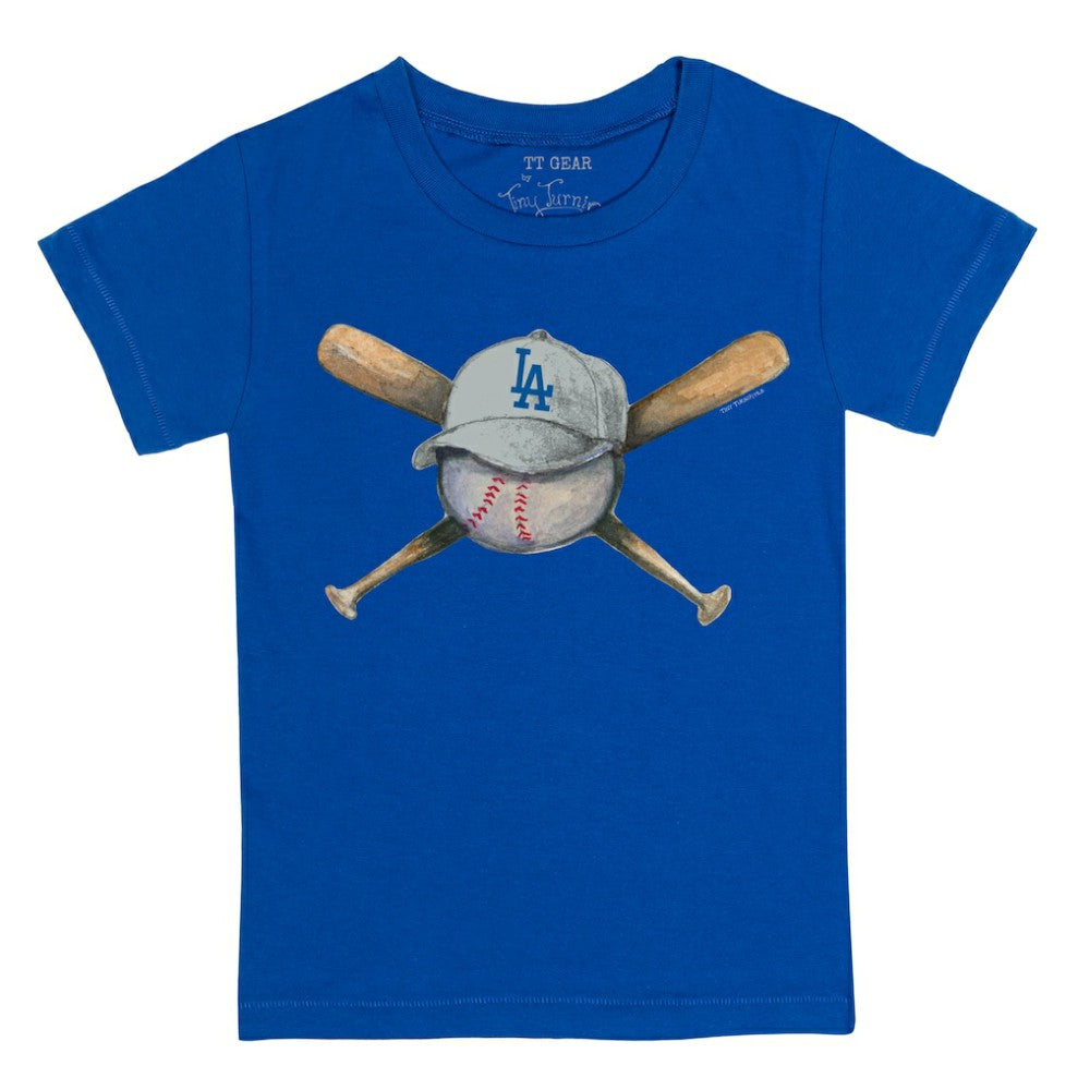 Los Angeles Dodgers Tiny Turnip Youth Hat Crossbats T-Shirt - Royal - MLB on Sale