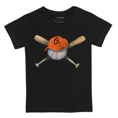 Baltimore Orioles Tiny Turnip Youth Hat Crossbats T-Shirt - Black - MLB on Sale