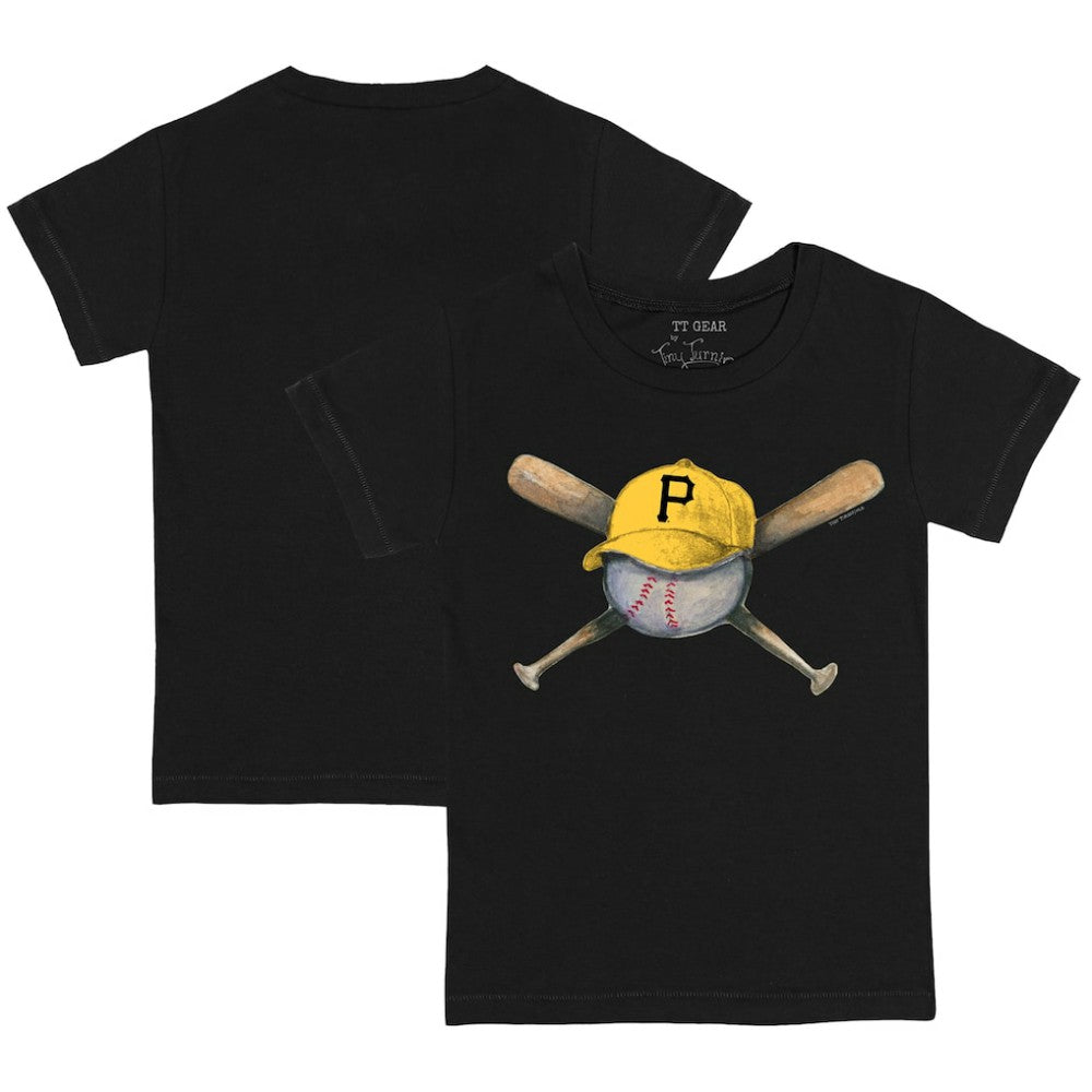 Pittsburgh Pirates Tiny Turnip Youth Hat Crossbats T-Shirt - Black - MLB Discount