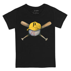 Pittsburgh Pirates Tiny Turnip Youth Hat Crossbats T-Shirt - Black - MLB Discount
