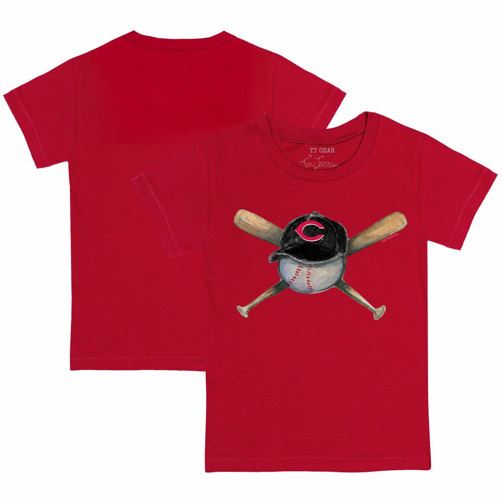Cincinnati Reds Tiny Turnip Youth Hat Crossbats T-Shirt - Red - MLB Lifestyle
