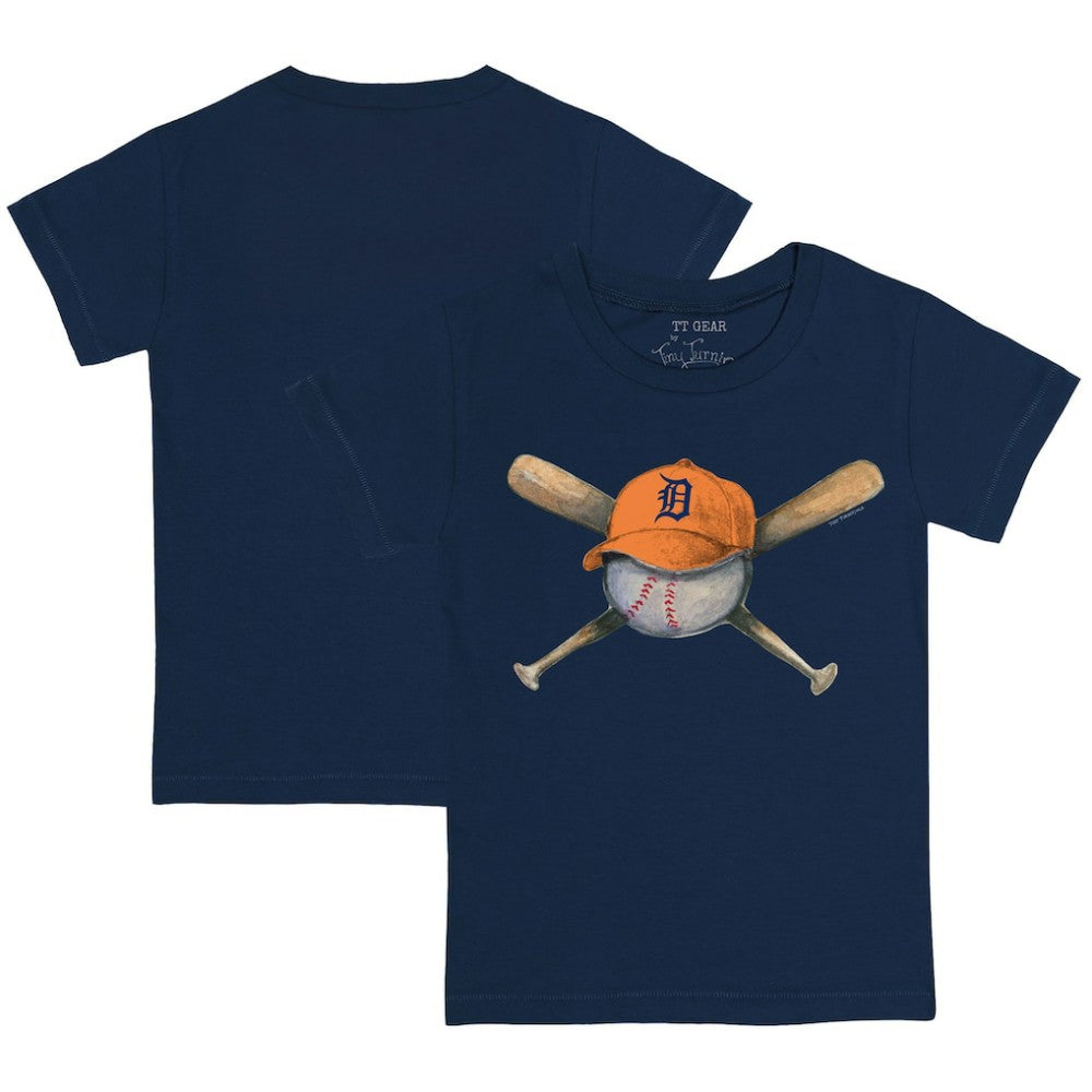 Detroit Tigers Tiny Turnip Youth Hat Crossbats T-Shirt - Navy - MLB Discount