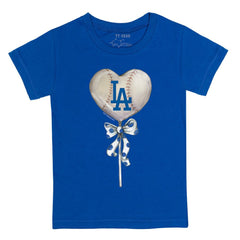 Los Angeles Dodgers Tiny Turnip Youth Heart Lolly T-Shirt - Royal - MLB Sale