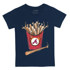 Atlanta Braves Tiny Turnip Youth Hot Bats T-Shirt - Navy - MLB on Sale