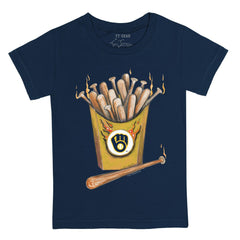 Milwaukee Brewers Tiny Turnip Youth Hot Bats T-Shirt - Navy - MLB on Sale
