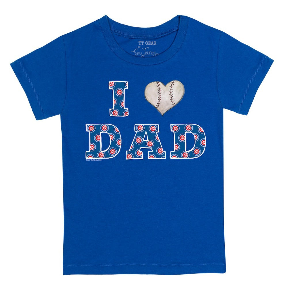 Chicago Cubs Tiny Turnip Youth I Love Dad T-Shirt - Royal - MLB Lifestyle