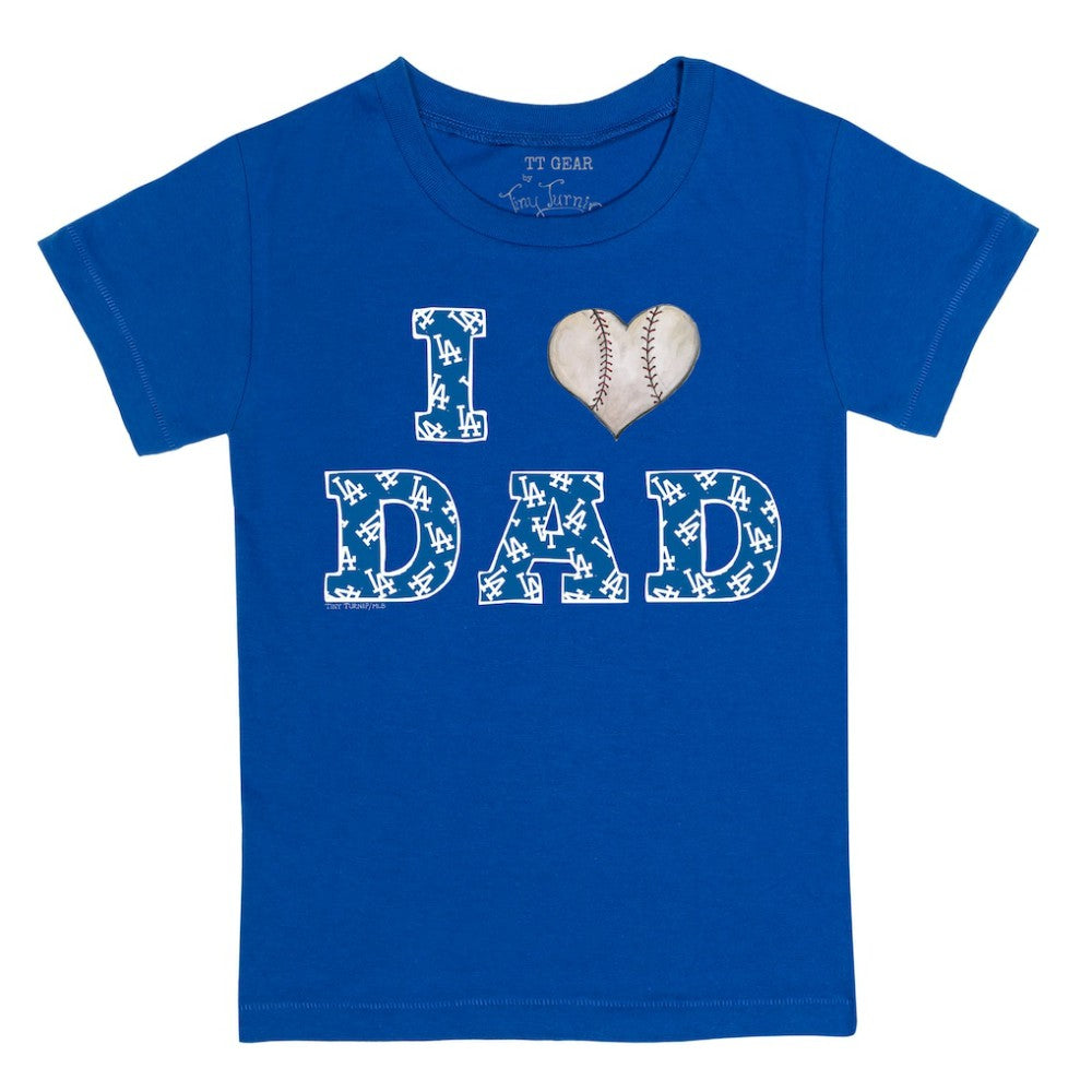 Los Angeles Dodgers Tiny Turnip Youth I Love Dad T-Shirt - Royal - MLB on Sale