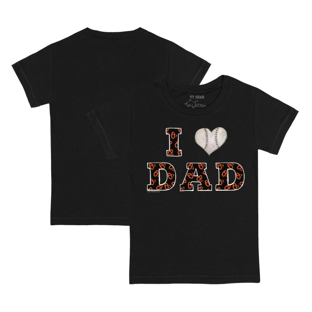 Baltimore Orioles Tiny Turnip Youth I Love Dad T-Shirt - Black - MLB Discount