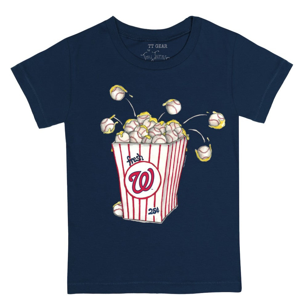 Washington Nationals Tiny Turnip Youth Popcorn T-Shirt - Navy - MLB Discount