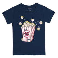 Washington Nationals Tiny Turnip Youth Popcorn T-Shirt - Navy - MLB Discount