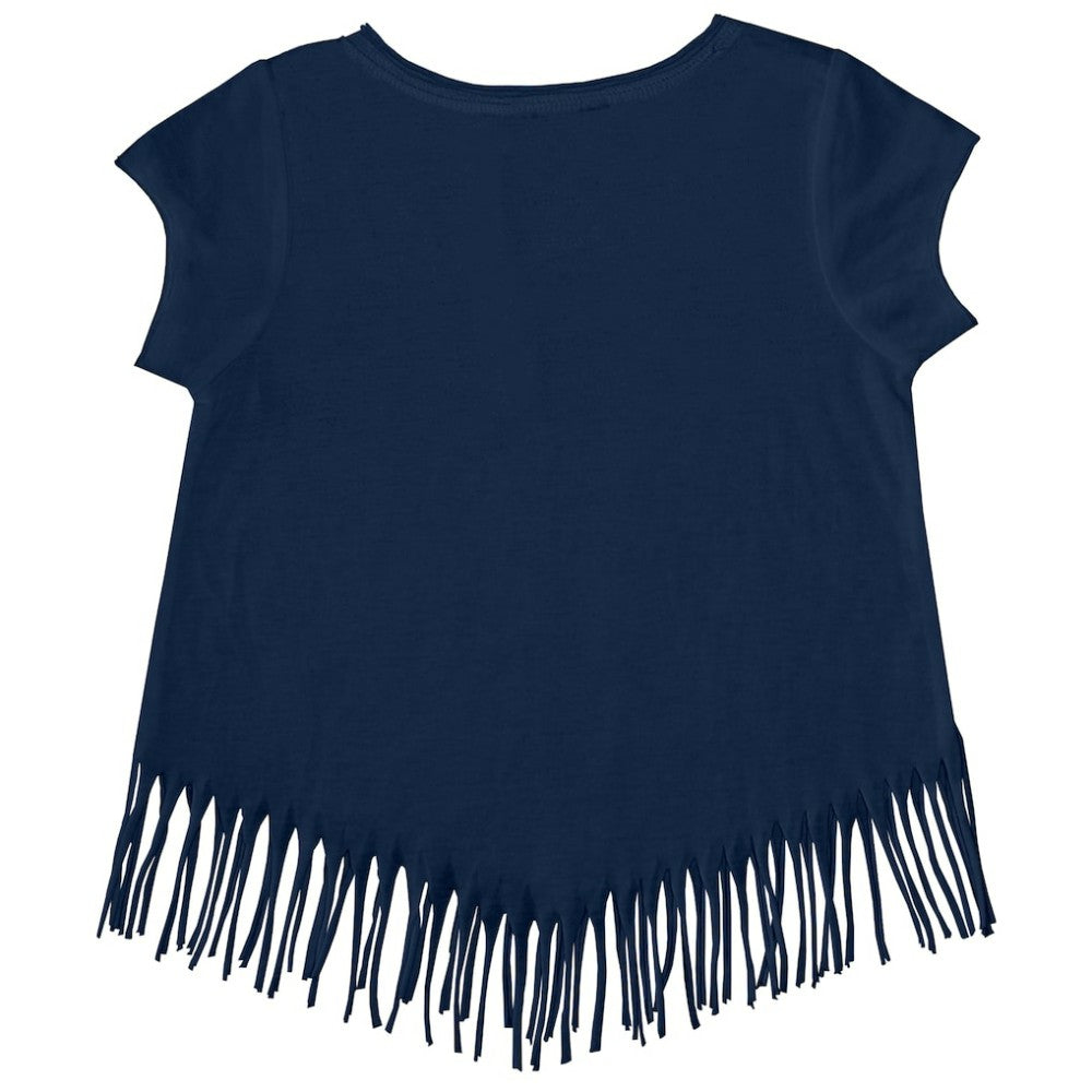 Tampa Bay Rays Tiny Turnip Girls Youth Prism Arrows Fringe T-Shirt - Navy - MLB Sale