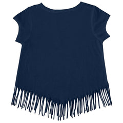 Tampa Bay Rays Tiny Turnip Girls Youth Prism Arrows Fringe T-Shirt - Navy - MLB Sale