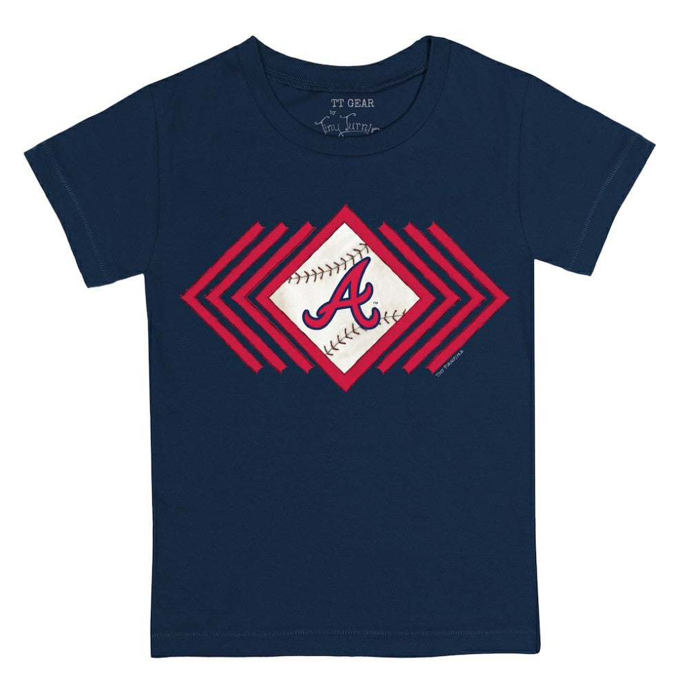 Atlanta Braves Tiny Turnip Youth Prism Arrows T-Shirt - Navy - MLB Discount