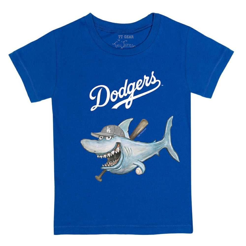Los Angeles Dodgers Tiny Turnip Youth Shark T-Shirt - Royal - MLB Sale