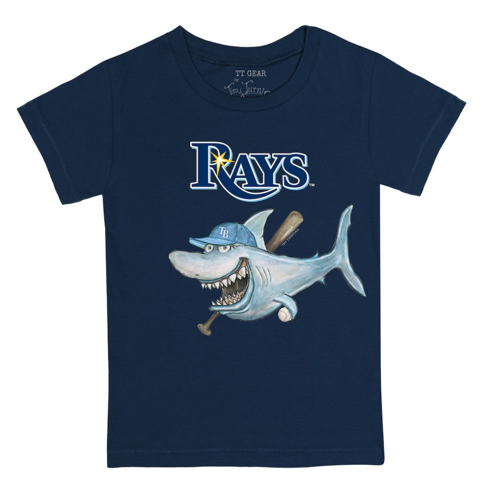 Tampa Bay Rays Tiny Turnip Youth Shark T-Shirt - Navy - MLB on Sale
