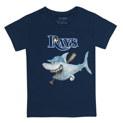 Tampa Bay Rays Tiny Turnip Youth Shark T-Shirt - Navy - MLB on Sale