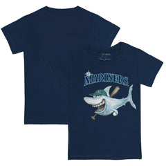Seattle Mariners Tiny Turnip Youth Shark T-Shirt - Navy - MLB on Sale
