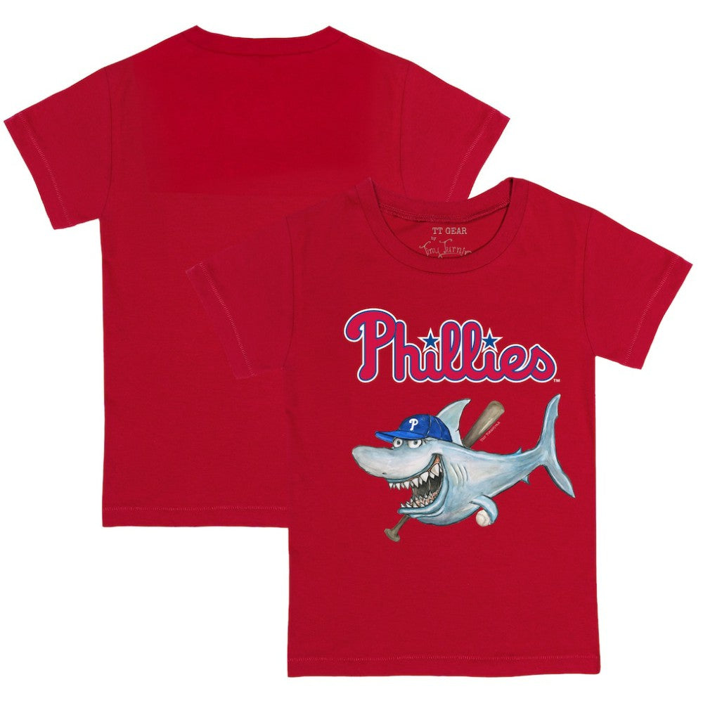 Philadelphia Phillies Tiny Turnip Youth Shark T-Shirt - Red - MLB Lifestyle