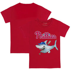 Philadelphia Phillies Tiny Turnip Youth Shark T-Shirt - Red - MLB Lifestyle