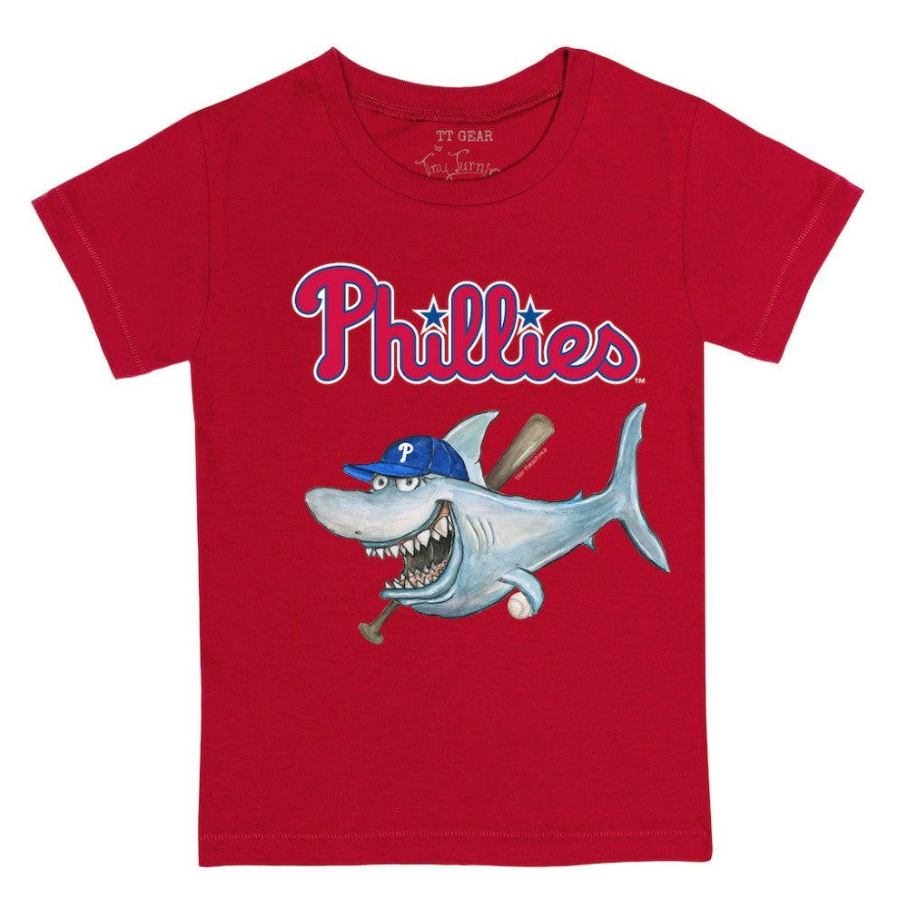Philadelphia Phillies Tiny Turnip Youth Shark T-Shirt - Red - MLB Lifestyle