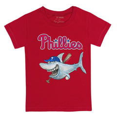 Philadelphia Phillies Tiny Turnip Youth Shark T-Shirt - Red - MLB Lifestyle