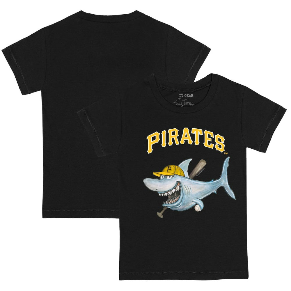 Pittsburgh Pirates Tiny Turnip Youth Shark T-Shirt - Black - MLB Lifestyle