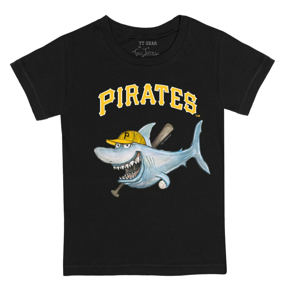 Pittsburgh Pirates Tiny Turnip Youth Shark T-Shirt - Black - MLB Lifestyle