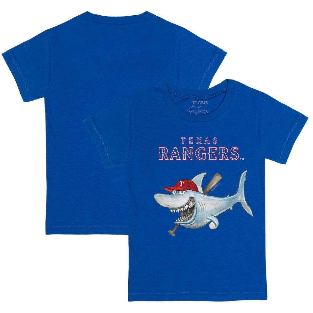 Texas Rangers Tiny Turnip Youth Shark T-Shirt - Royal - MLB Lifestyle