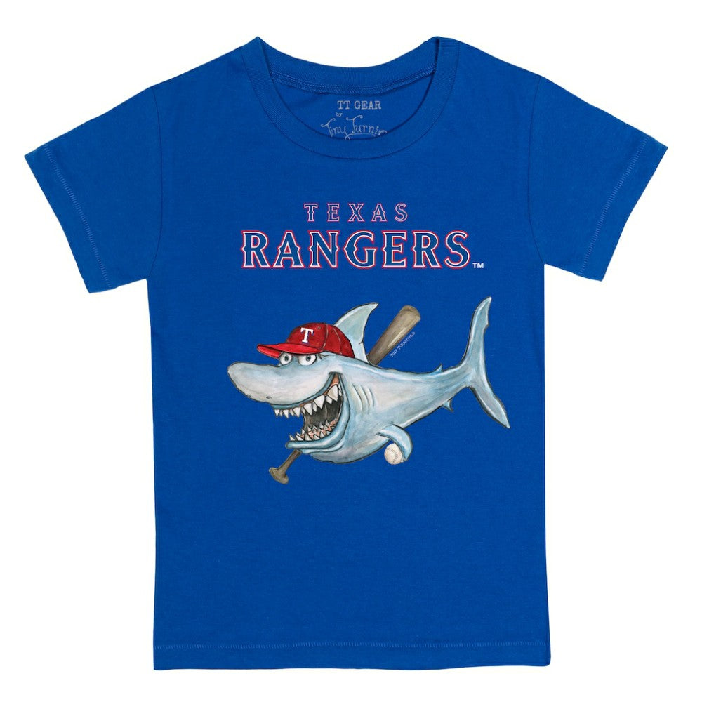 Texas Rangers Tiny Turnip Youth Shark T-Shirt - Royal - MLB Lifestyle