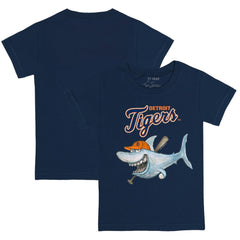 Detroit Tigers Tiny Turnip Youth Shark T-Shirt - Navy - MLB Lifestyle