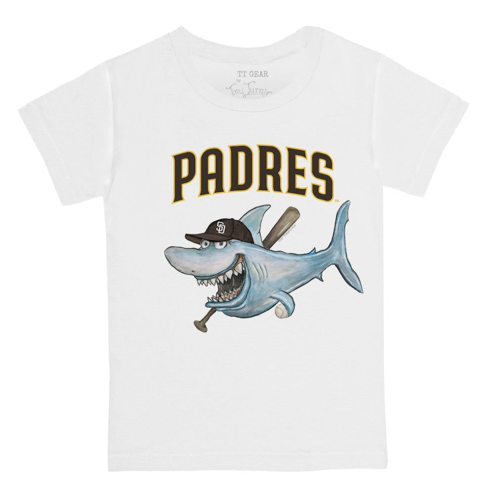 San Diego Padres Tiny Turnip Youth Shark Logo T-Shirt - White - MLB Online