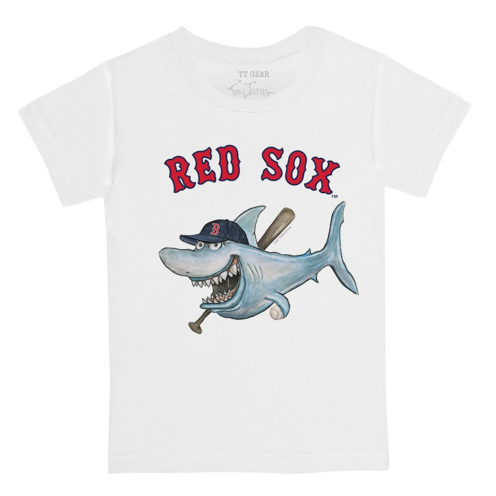 Boston Red Sox Tiny Turnip Youth Shark Logo T-Shirt - White - MLB Online
