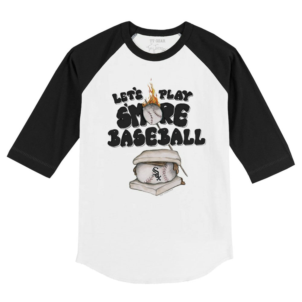 Chicago White Sox Tiny Turnip Youth Smores 3/4-Sleeve Raglan T-Shirt - White/Black - MLB Online