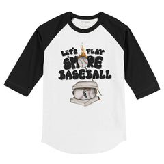Chicago White Sox Tiny Turnip Youth Smores 3/4-Sleeve Raglan T-Shirt - White/Black - MLB Online