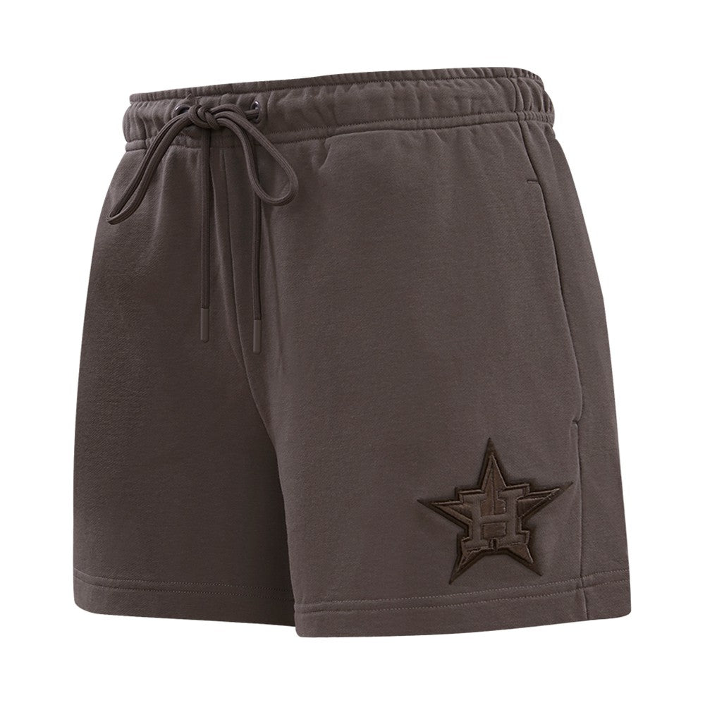 Houston Astros Pro Standard Women's Neutral Fleece Shorts - Brown - MLB Sale