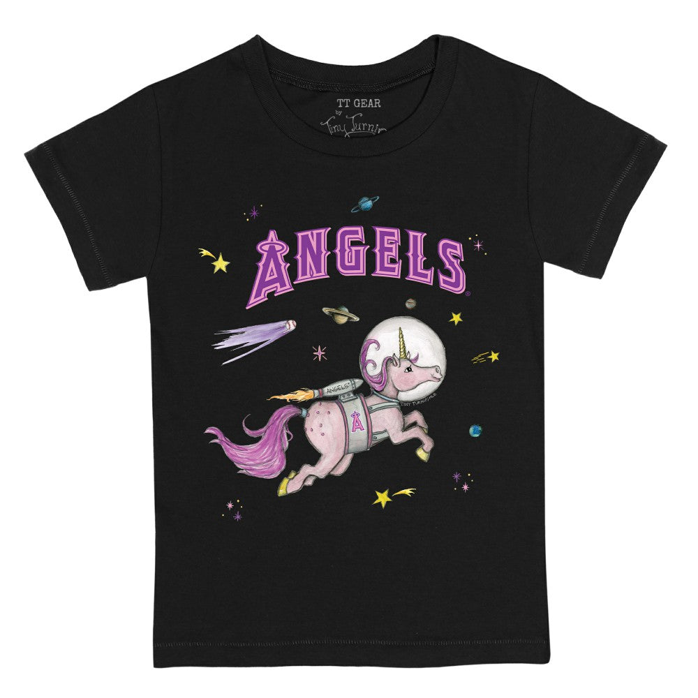 Los Angeles Angels Tiny Turnip Youth Space Unicorn T-Shirt - Black - MLB Online