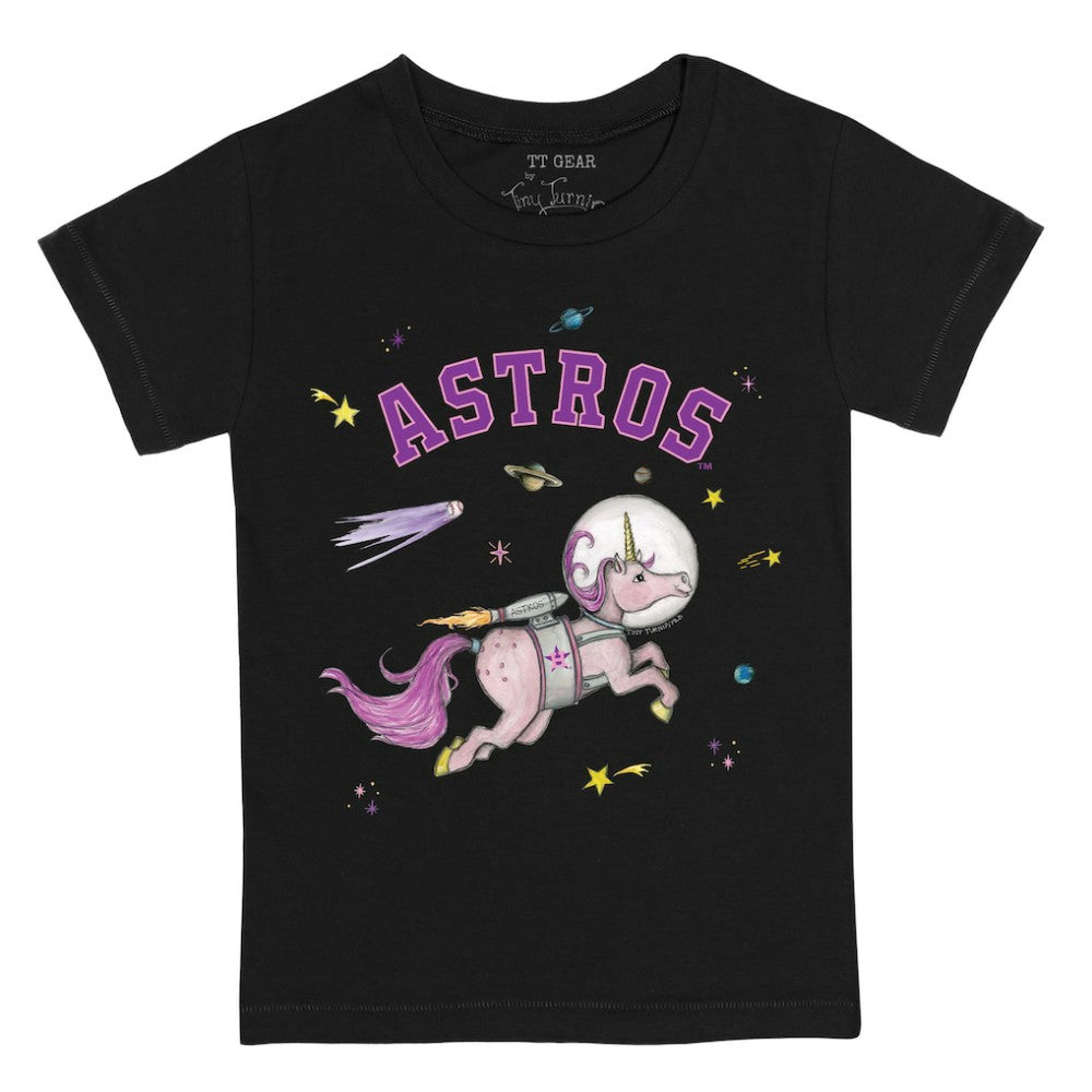 Houston Astros Tiny Turnip Youth Space Unicorn T-Shirt - Black - MLB Sale
