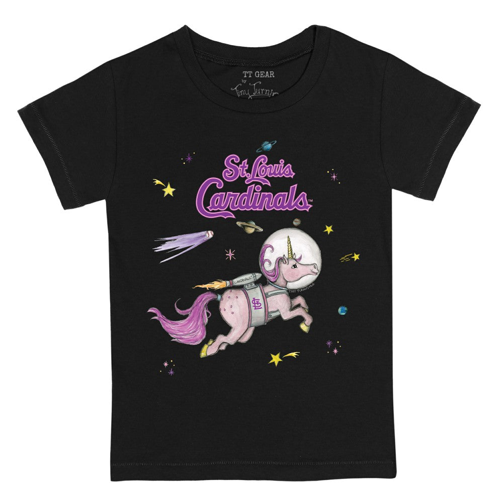 St. Louis Cardinals Tiny Turnip Youth Space Unicorn T-Shirt - Black - MLB Discount