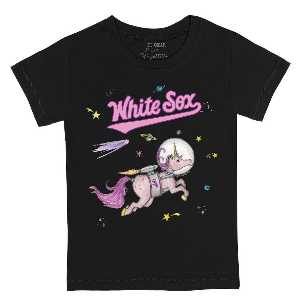 Chicago White Sox Tiny Turnip Youth Space Unicorn T-Shirt - Black - MLB Lifestyle