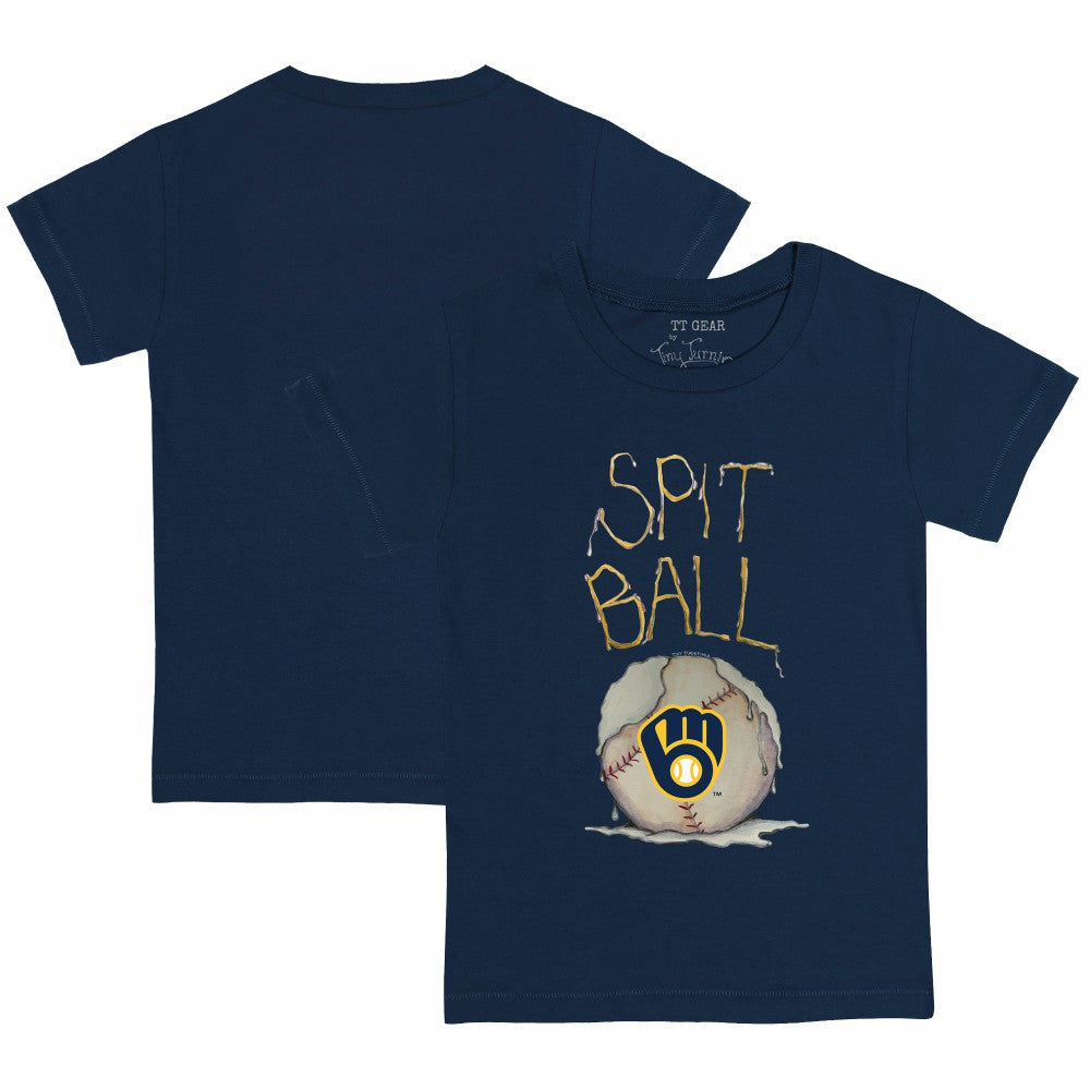 Milwaukee Brewers Tiny Turnip Youth Spit Ball T-Shirt - Navy - MLB Online