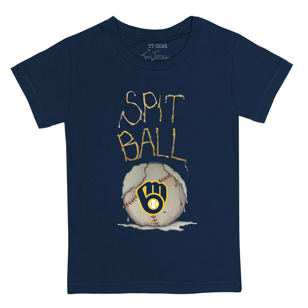 Milwaukee Brewers Tiny Turnip Youth Spit Ball T-Shirt - Navy - MLB Online
