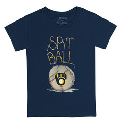 Milwaukee Brewers Tiny Turnip Youth Spit Ball T-Shirt - Navy - MLB Online