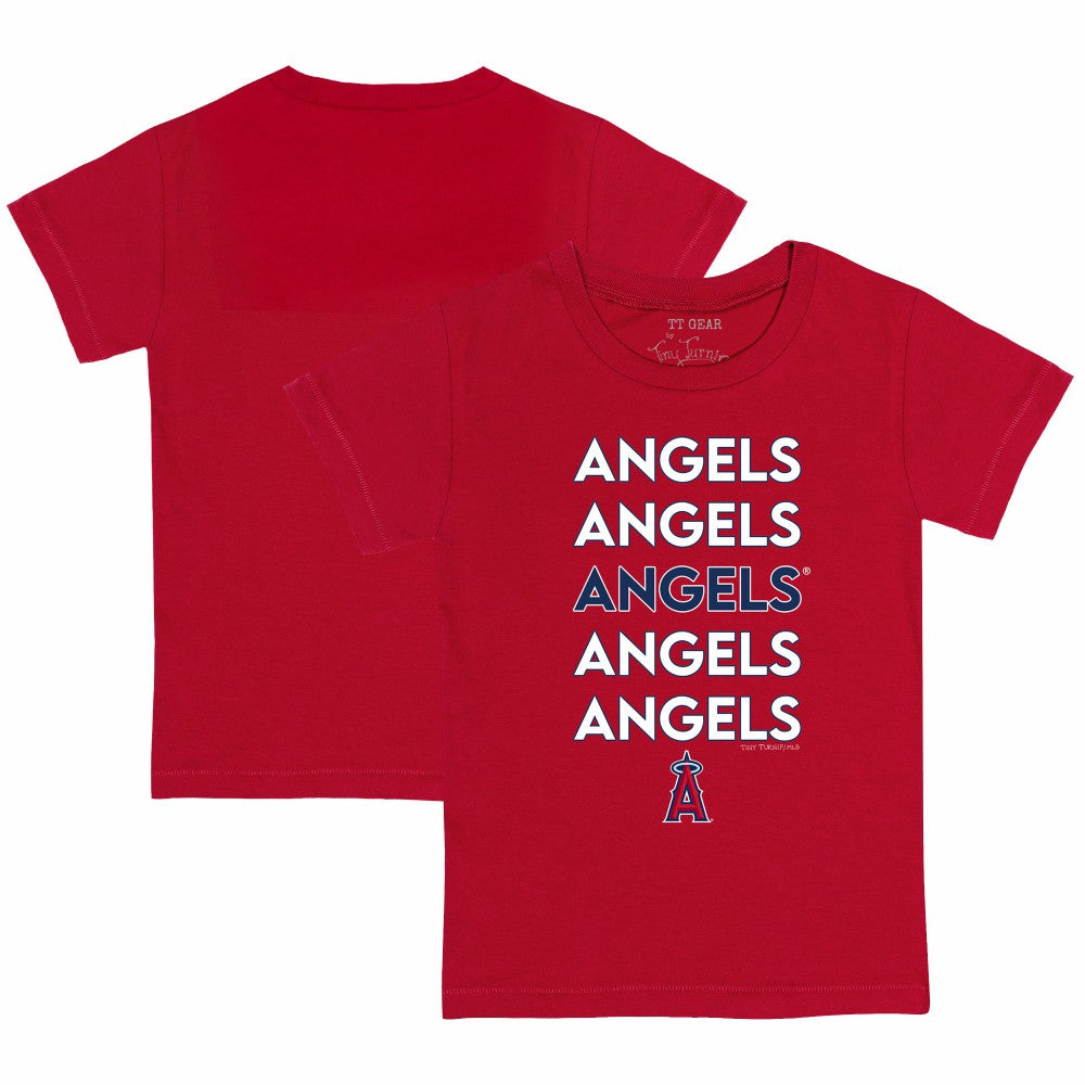 Los Angeles Angels Tiny Turnip Youth Stacked T-Shirt - Red - MLB Online