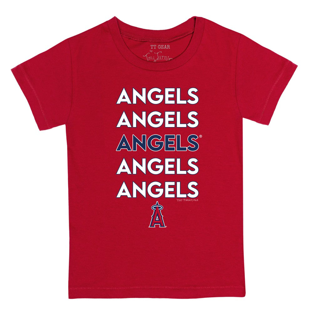 Los Angeles Angels Tiny Turnip Youth Stacked T-Shirt - Red - MLB Online
