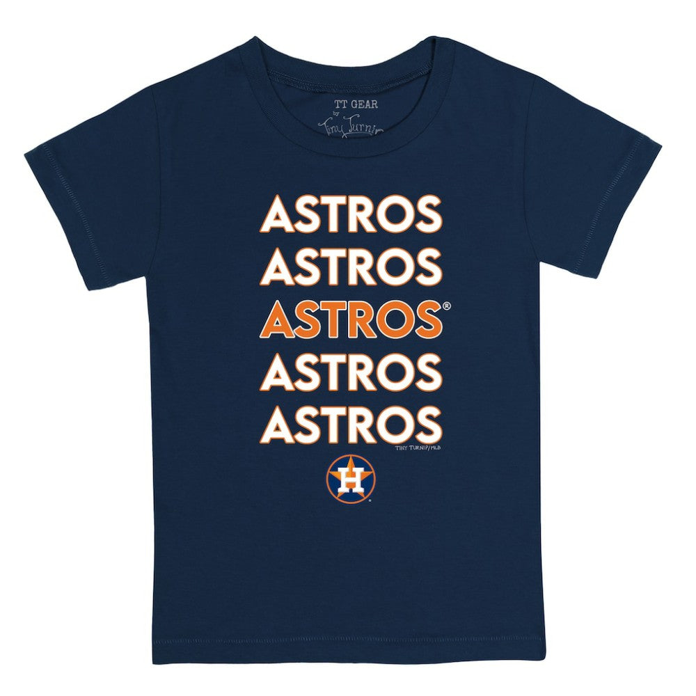 Houston Astros Tiny Turnip Youth Stacked T-Shirt - Navy - MLB Online