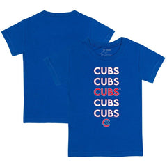 Chicago Cubs Tiny Turnip Youth Stacked T-Shirt - Royal - MLB Sale
