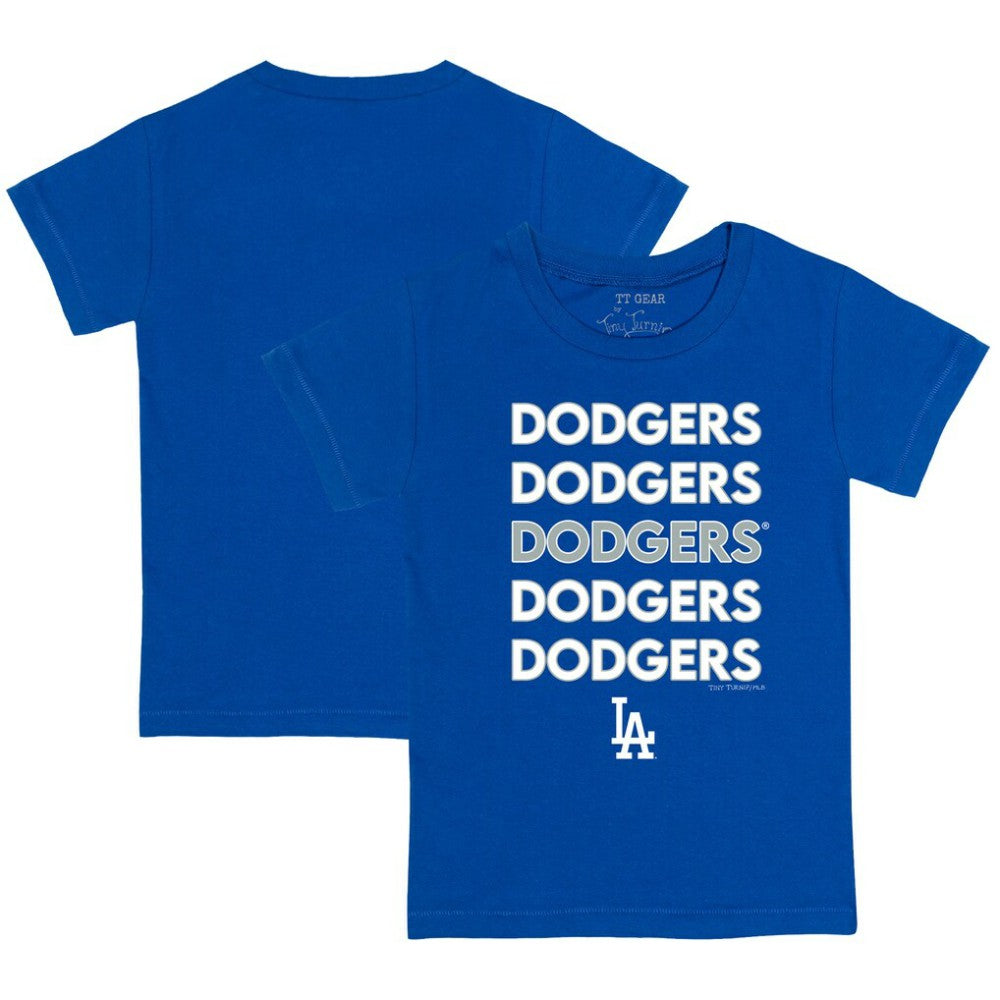 Los Angeles Dodgers Tiny Turnip Youth Stacked T-Shirt - Royal - MLB Sale