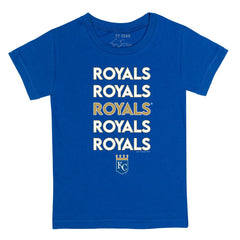 Kansas City Royals Tiny Turnip Youth Stacked T-Shirt - Royal - MLB Lifestyle